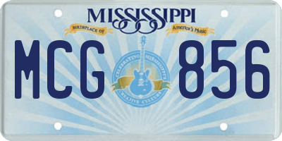 MS license plate MCG856