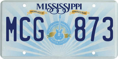 MS license plate MCG873