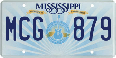 MS license plate MCG879