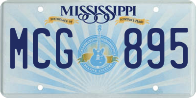 MS license plate MCG895