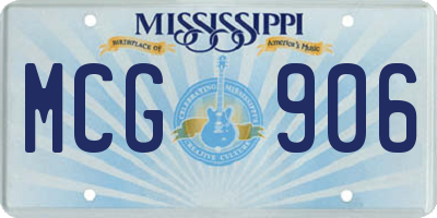 MS license plate MCG906