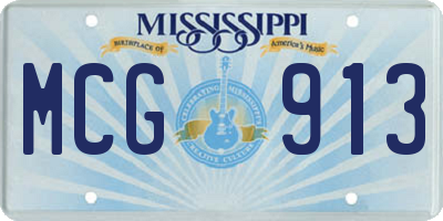 MS license plate MCG913