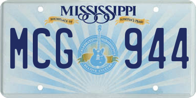 MS license plate MCG944