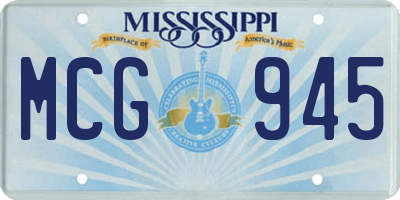 MS license plate MCG945