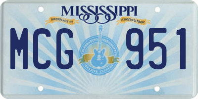 MS license plate MCG951