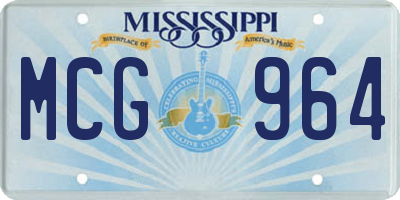 MS license plate MCG964