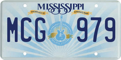 MS license plate MCG979