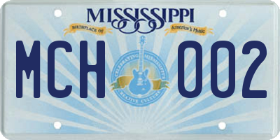 MS license plate MCH002