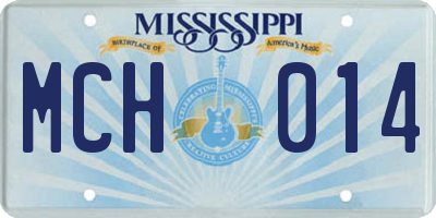 MS license plate MCH014