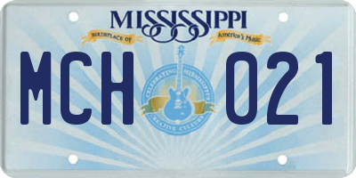 MS license plate MCH021