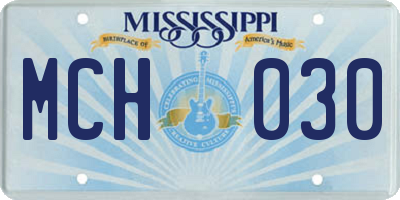 MS license plate MCH030