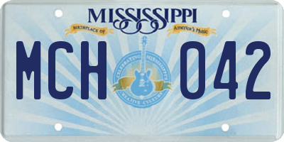 MS license plate MCH042