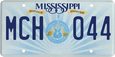 MS license plate MCH044