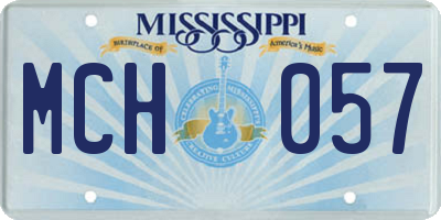 MS license plate MCH057