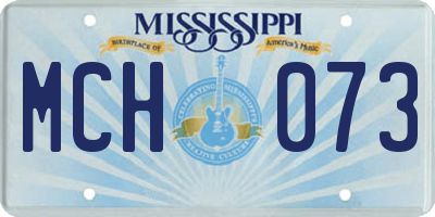 MS license plate MCH073