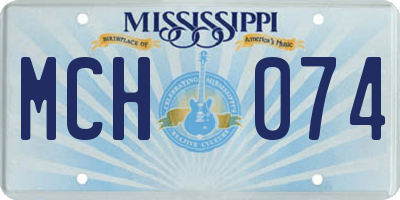 MS license plate MCH074