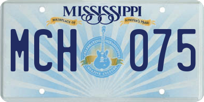 MS license plate MCH075