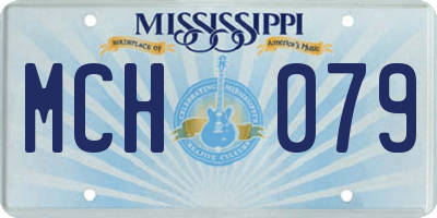 MS license plate MCH079