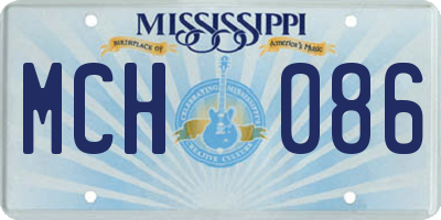 MS license plate MCH086