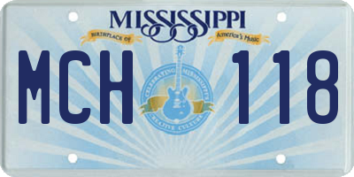 MS license plate MCH118