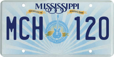MS license plate MCH120