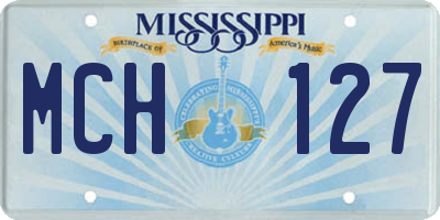MS license plate MCH127