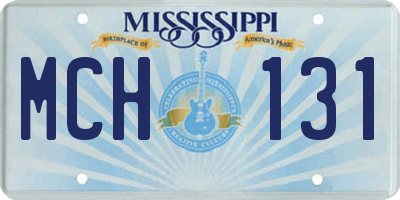 MS license plate MCH131