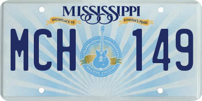 MS license plate MCH149