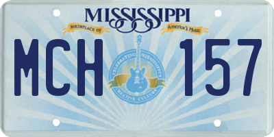 MS license plate MCH157