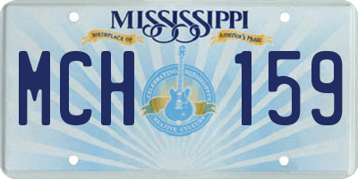 MS license plate MCH159