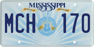 MS license plate MCH170