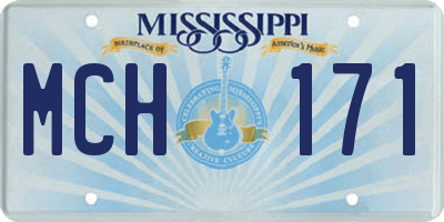 MS license plate MCH171