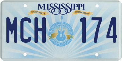 MS license plate MCH174