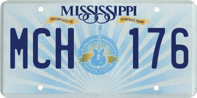 MS license plate MCH176