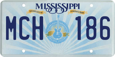 MS license plate MCH186