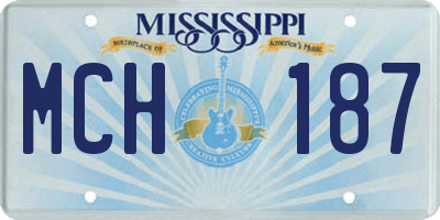 MS license plate MCH187