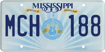 MS license plate MCH188