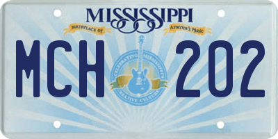 MS license plate MCH202