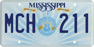 MS license plate MCH211