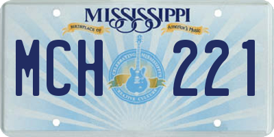 MS license plate MCH221