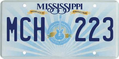 MS license plate MCH223
