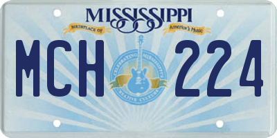 MS license plate MCH224
