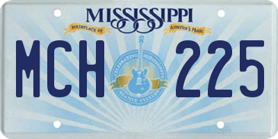 MS license plate MCH225