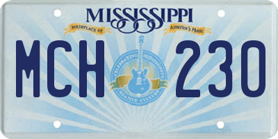 MS license plate MCH230