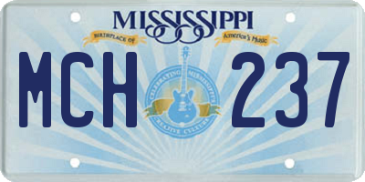 MS license plate MCH237