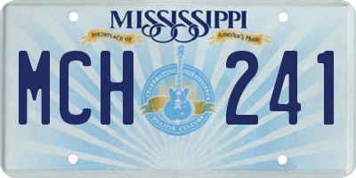 MS license plate MCH241