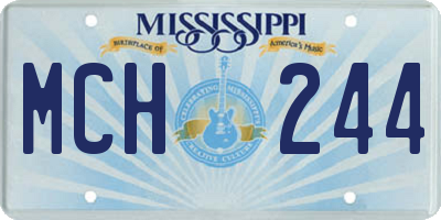 MS license plate MCH244