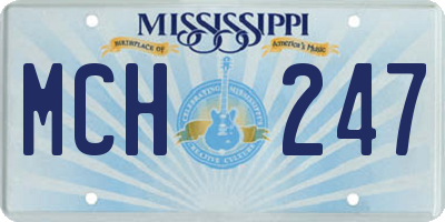 MS license plate MCH247