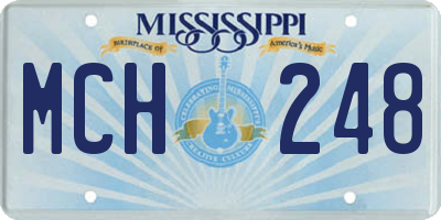 MS license plate MCH248
