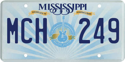 MS license plate MCH249